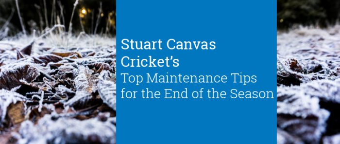 Stuart Canvas Cricket Equipment Maintenance