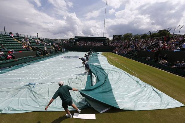 Wimbledon Tennis Court Covers Made by Stuart Canvas Tennis