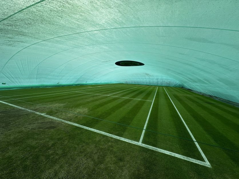 Inflatable Tennis Court Covers by Stuart Canvas at Wimbledon