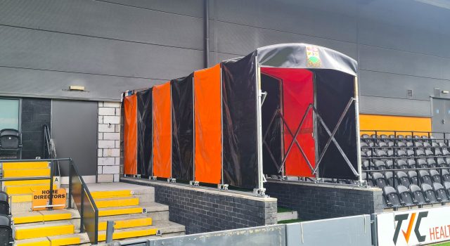 Football Tunnel in orange and black