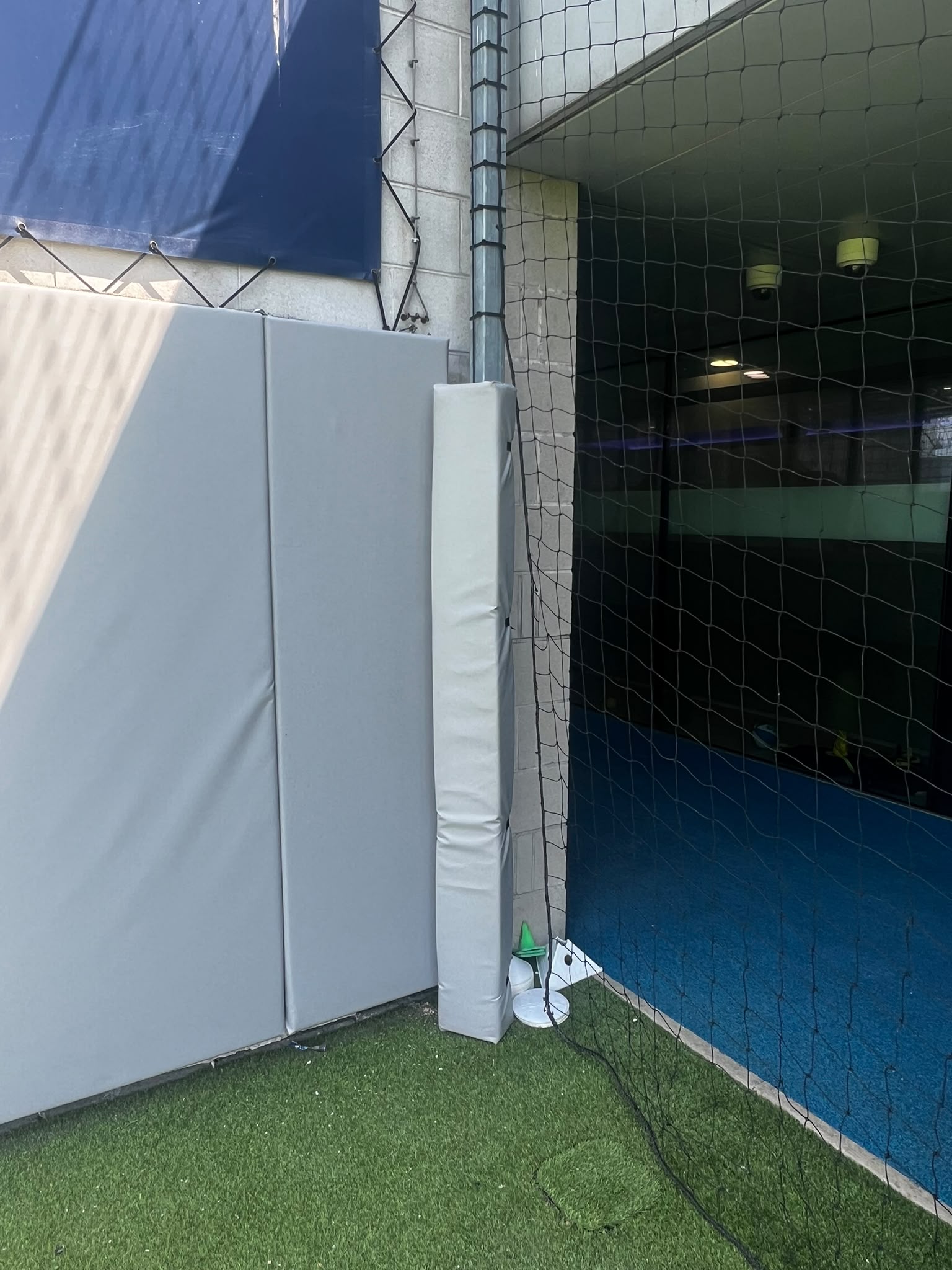 Bespoke corner protection within a professional football training facility